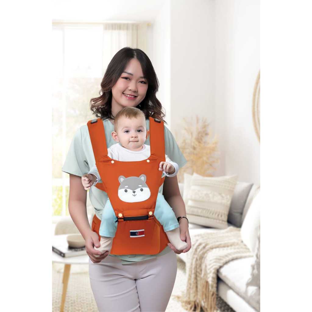 Baby Scots Gendongan Hipseat BSG1001 Embroidery Animal