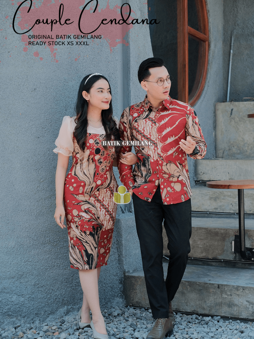 BATIK GEMILANG -  Atasan Couple Sarimbit Motif Cendana