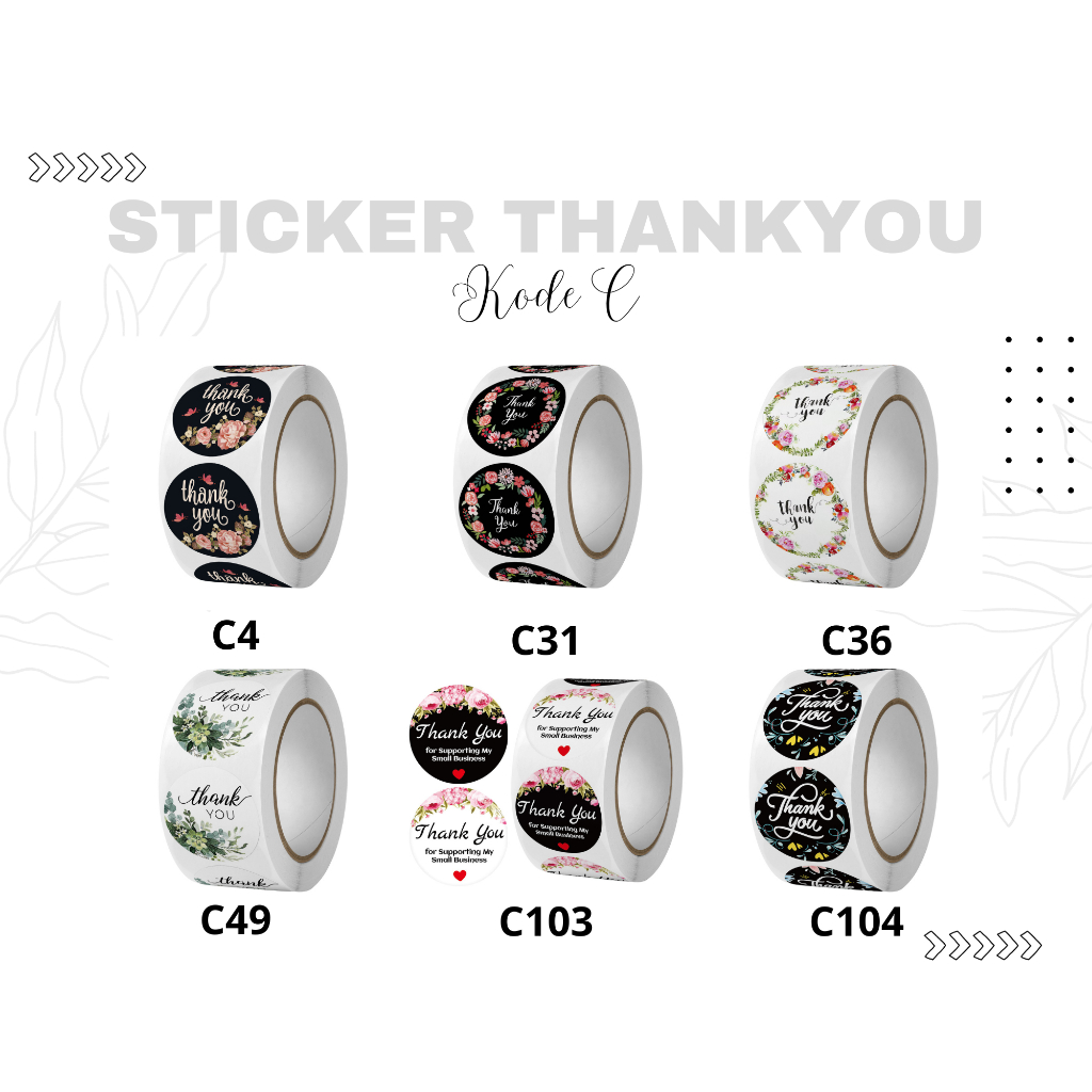 

STICKER THANKYOU 500 PCS STIKER THANKYOU 1 ROLL LABEL MAKANAN SOUVENIR TUTUP KUE KERING part 2