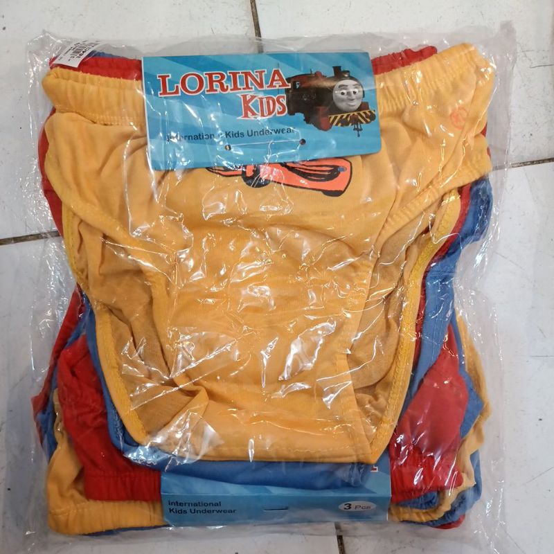 (3pc) Cd Celana dalam lorina anak cowok 3 in 1 karakter Hero Warna Cerah