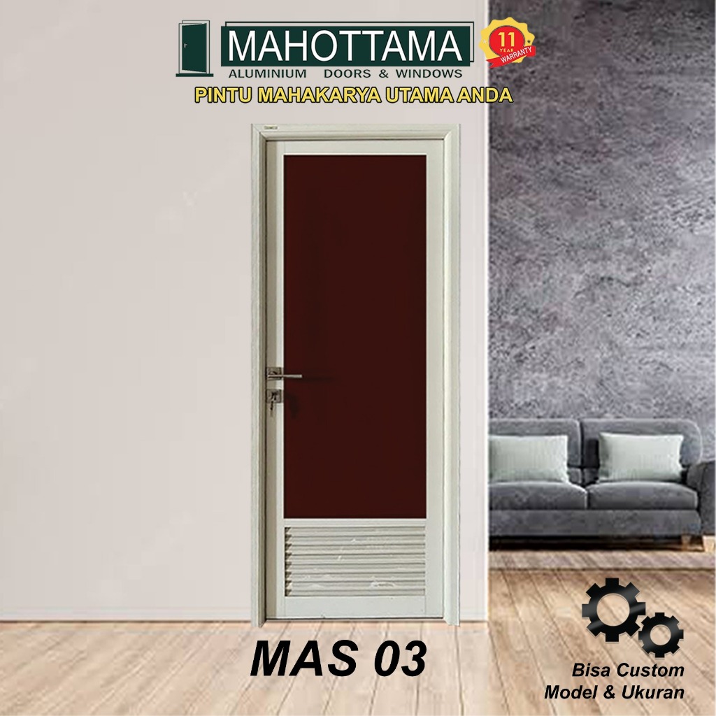CLEARANCE SALE Pintu Aluminium Kamar Mandi Mahottama MAS03 80x200 PROMO CUCI GUDANG  LIMITED STOCK