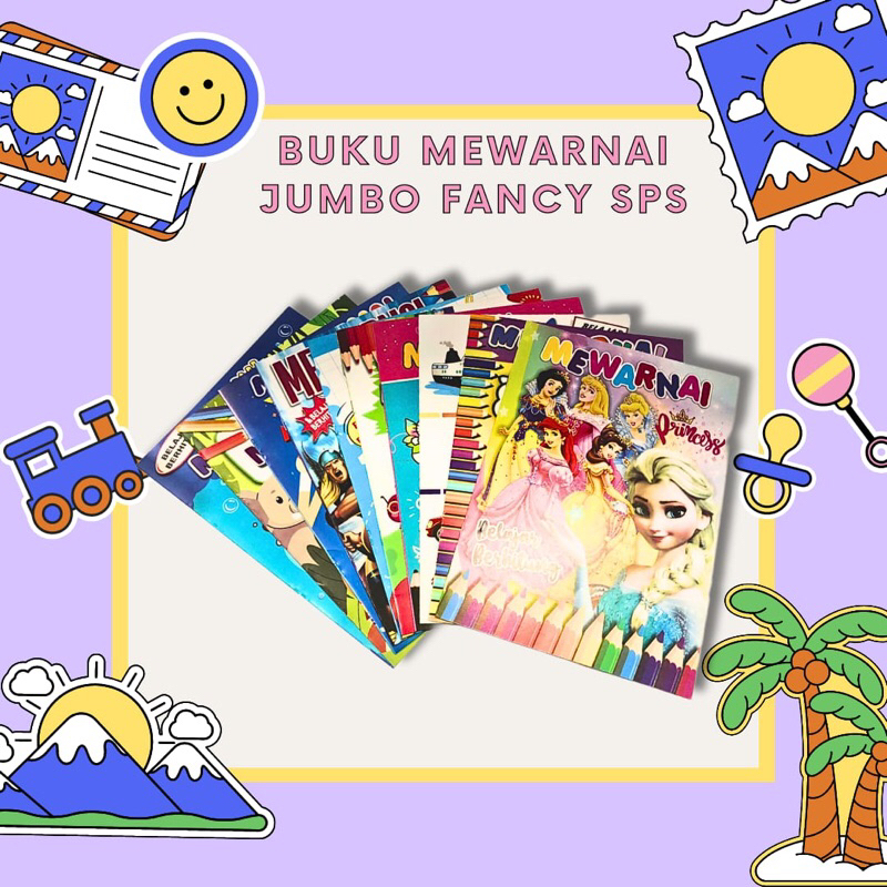 

BUKU MEWARNAI / COLORING BOOK EDUKASI JUMBO FANCY SPS