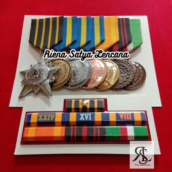 Satya Lencana Pdh+Pdu Bintang Nararya, 24,16,8,Ksatria Bhayangkara, Gom.9,Dharmanusa.