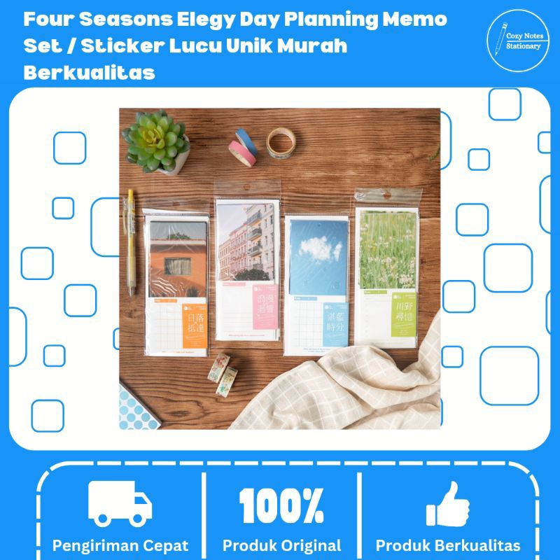 

Four Seasons Elegy Day Planning Memo Set / Sticker Lucu Unik Murah Berkualitas - Stiker Murah - Stiker Aestetik - Stiker untuk Journaling
