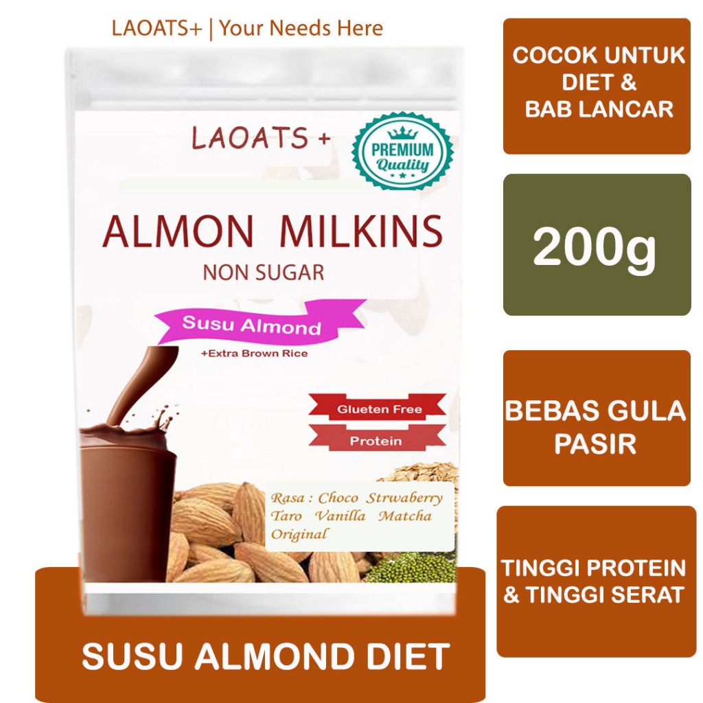 

Susu Almon Laoats Non Sugar (200g)