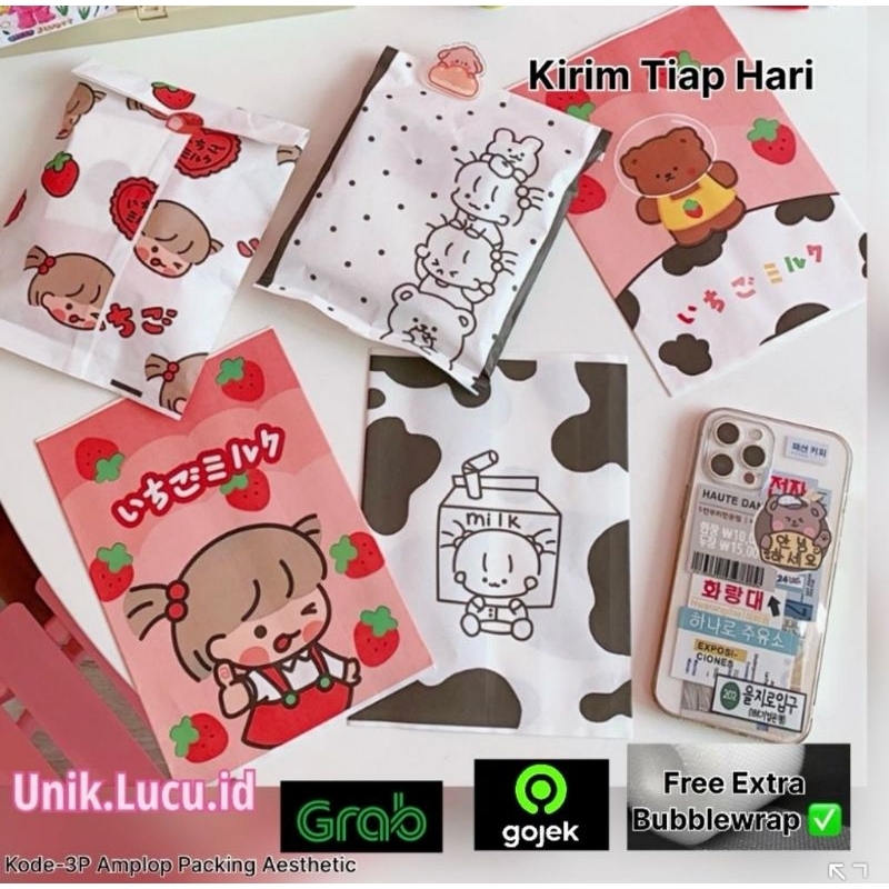

Amplop Packing Aesthetic / 3P / Amplop Packing Model Cartoon Paperbag Lucu