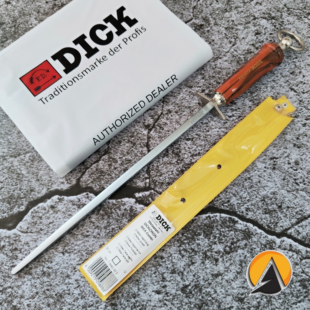 sharpening steel pengasah pisau f. dick dickoron combi original germany 30 cm 7.5982.30