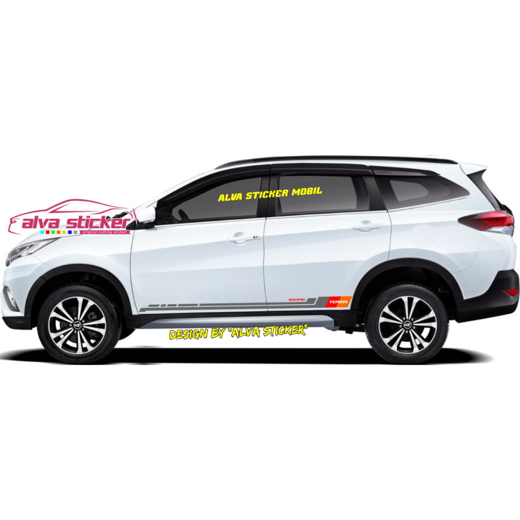 sticker terios stiker all new terios list stripe cutting stiker body mobil daihatsu terios adventure