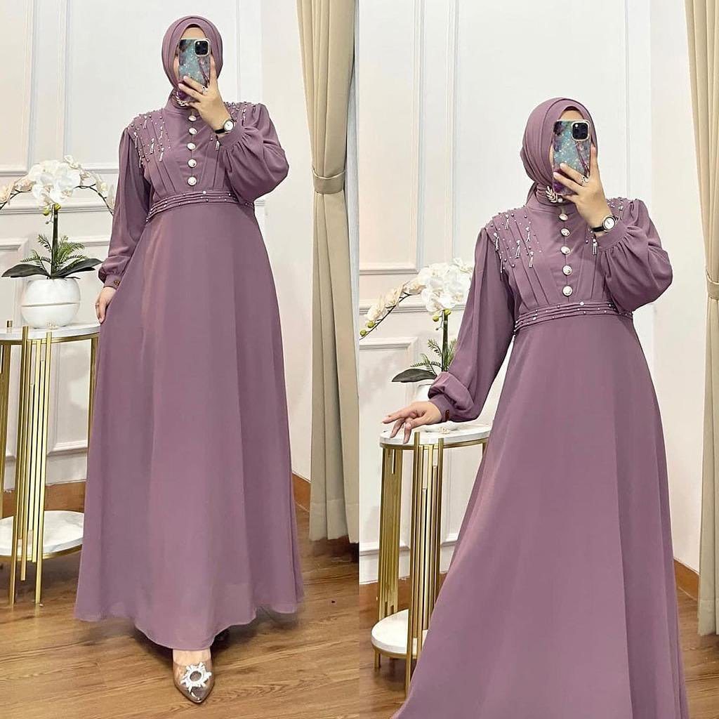 GAMIS CERUTY BABY DOLL PREMIUM BAJU KONDANGAN IBU IBU TERBARU GAMIS PESTA MEWAH ELEGAN SIZE L-XL-XXL- DRESS BUSUI FRENLY APLIKASI PAYET GAMIS TERBARU 2023 LEBARAN WANITA