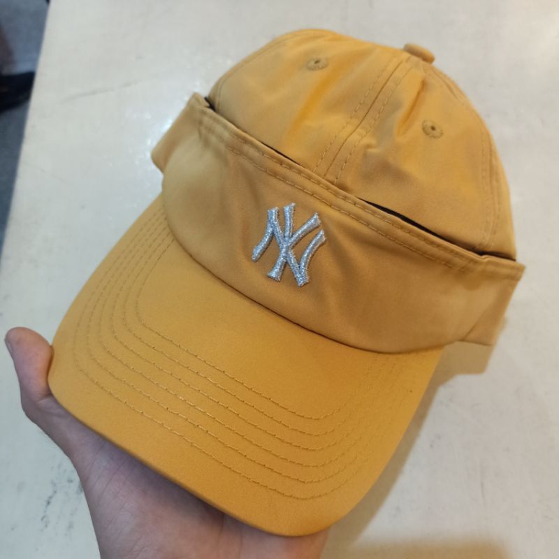 Topi NY kuning kunyit topi Baseball import wanita