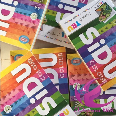 

Hvs warna A4 80 gsm SIDU 1 pak isi 100 lembar
