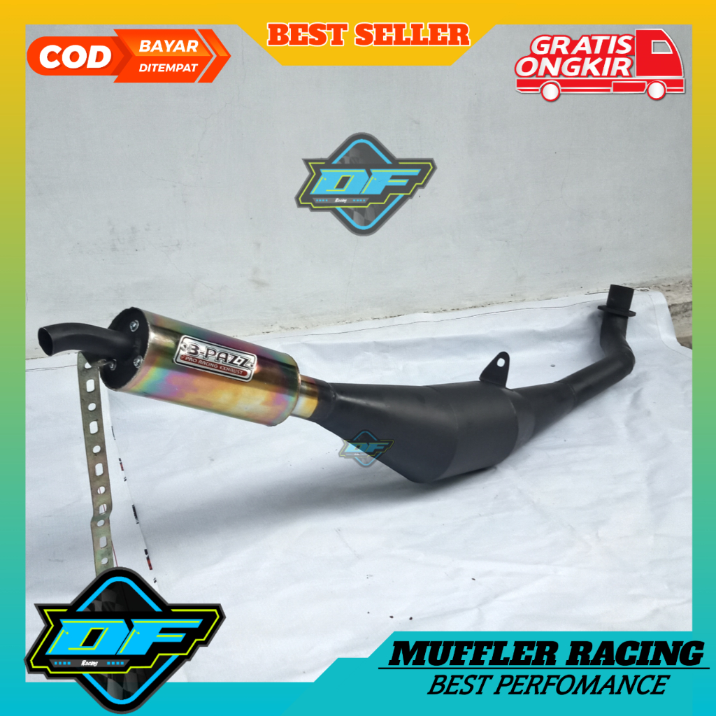 Knalpot FIZ R Standar BPASS Hitam pelangi fizr racing motor 2tak
