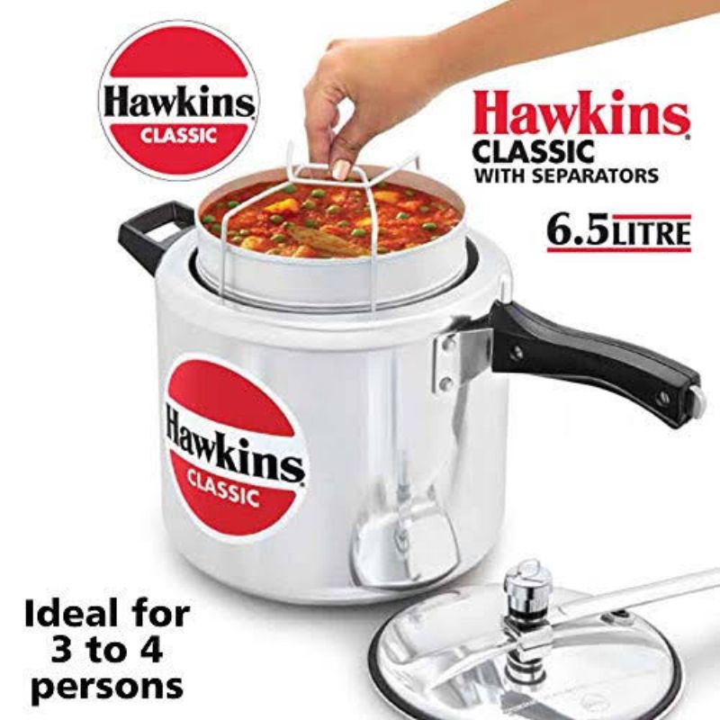 HAWKINS PRESSURE COOKER CLASS WITH SEPARATORS 6,5 LITER