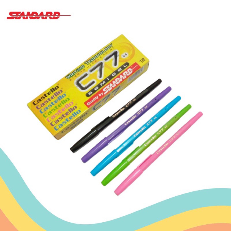 

12 Pcs!! PENA STANDARD C77 HITAM