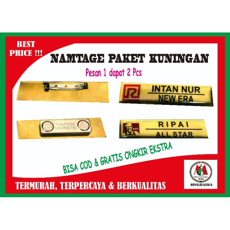 

Name Tag Paket Kuningan