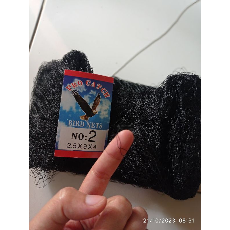 jaring burung SIAP PAKAI  nilon 2.5x9x4 no 2 lubang 1 jari jaring burung pipit jaring burung emprit 