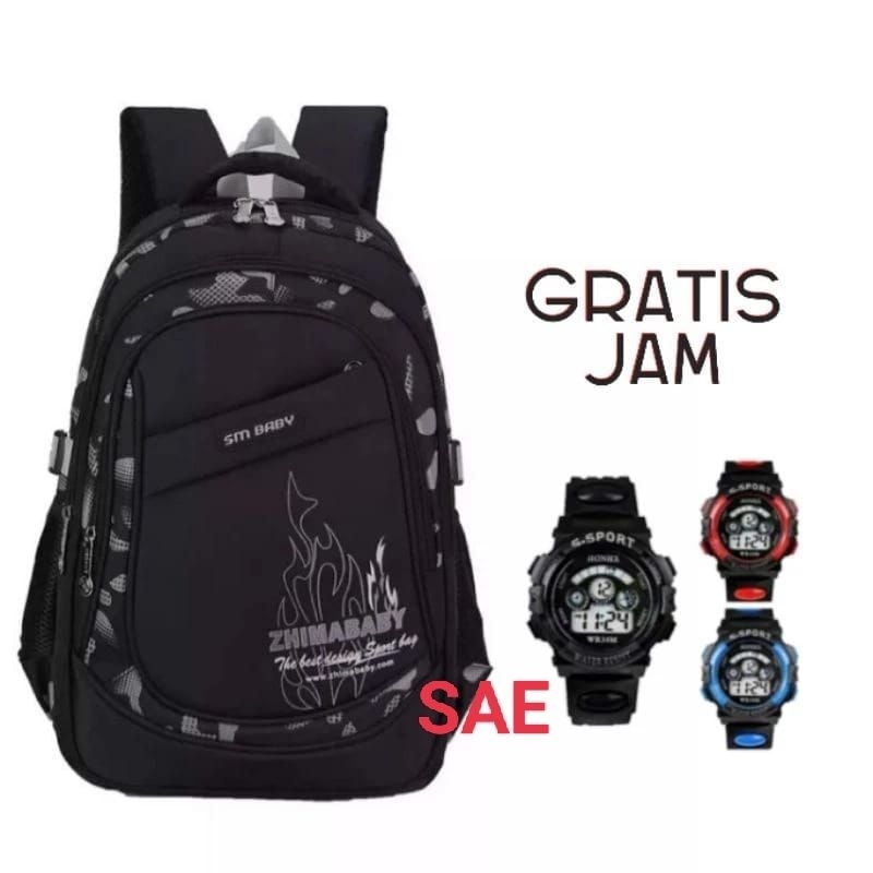 SM BABY/ZMBABY TAS RANSEL SEKOLAH ANAK SD/ZMBABY TAS RANSEL SEKOLAH SMP BONUS JAM TANGAN G-SHOCK