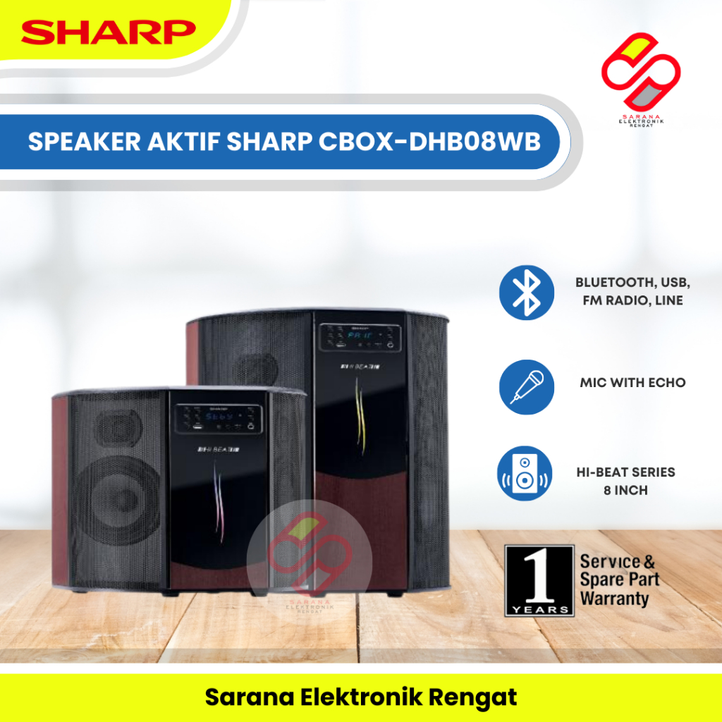 SPEAKER AKTIF SHARP CBOX-DHB08WB