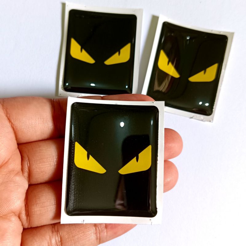 Emblem vespa logo Fendi monster Stiker timbul aksesoris motor Hp laptop PC