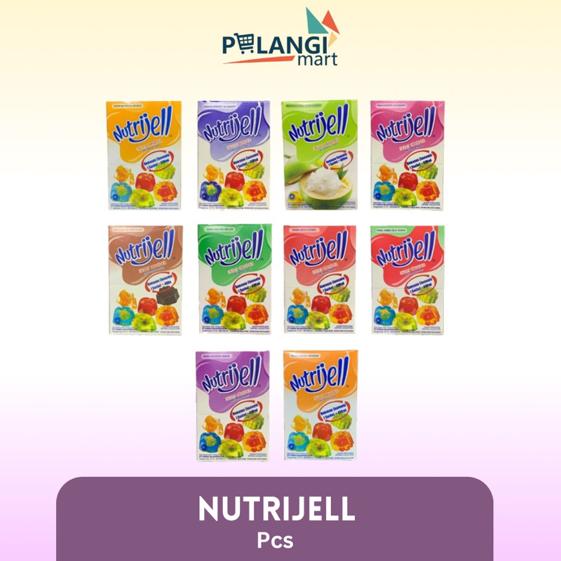 

NUTRIJELL JELLY POWDER BUBUK 10GR ANEKA VARIANT RASA BAHAN BAKING AGAR AGAR JELLY