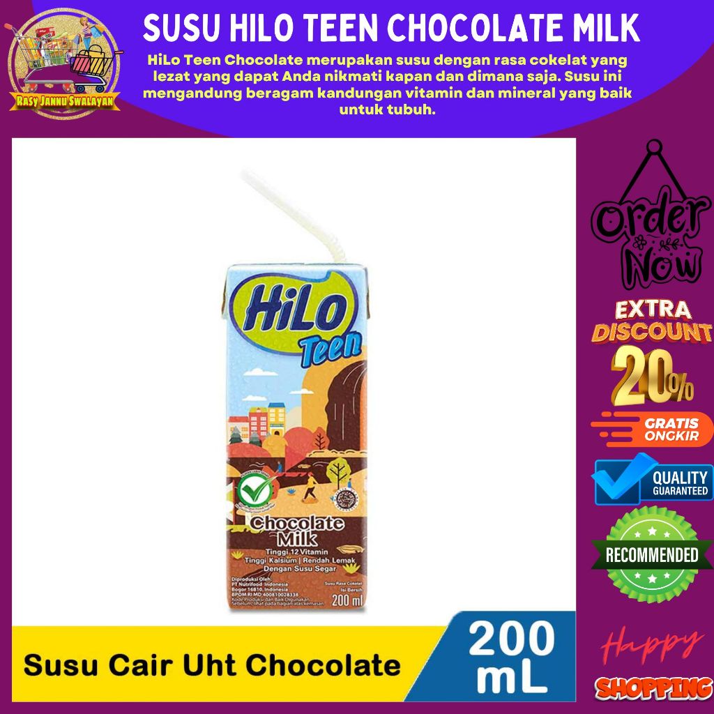 

HiLo Teen Chocolate 200ml -Susu Tinggi Kalsium