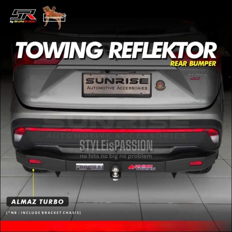 Bumper Towing Bar Belakang Wuling Alvez Almaz Model Rhino