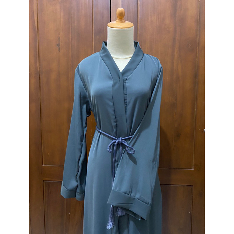 Hot Product Abaya Fursan Polos Free Belt Tasel/ Abaya Daily/Abaya Fursan