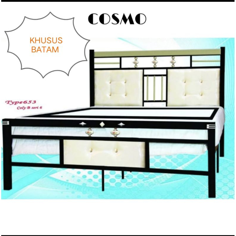 RANGKA RANJANG KASUR BAHAN BESI COSMO UKURAN 180X200CM ( KHUSUS BATAM )