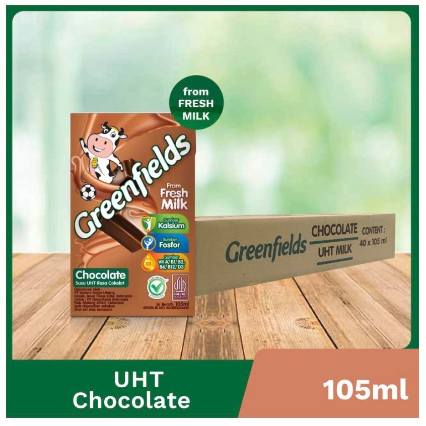 

SUSU GREENFIELDS UHT CHOCOLATE SUSU UHT GREENFIELD CHOCOLATE 105 ML