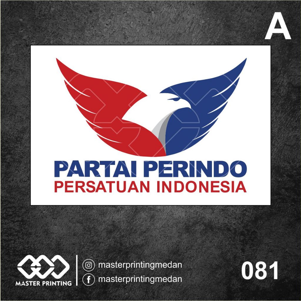 

081 - Stiker Logo Partai Perindo, Sticker Vinyl, Premium, Tahan Air, Termurah, dan Bisa Custom