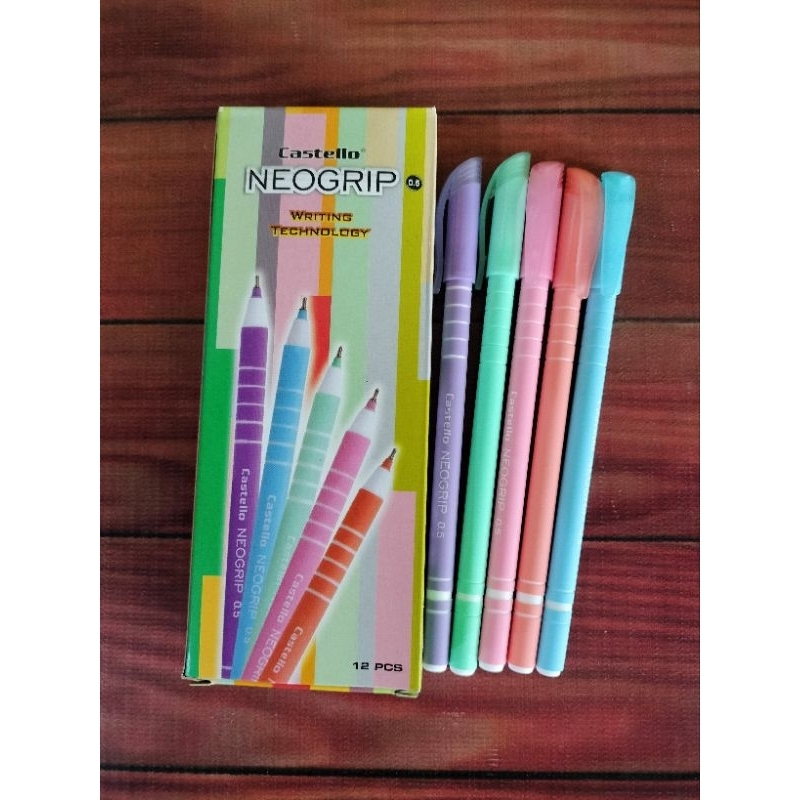 

Pulpen Standard Castello Neogrip 0,5mm Tinta Hitam (per 1 kotak)
