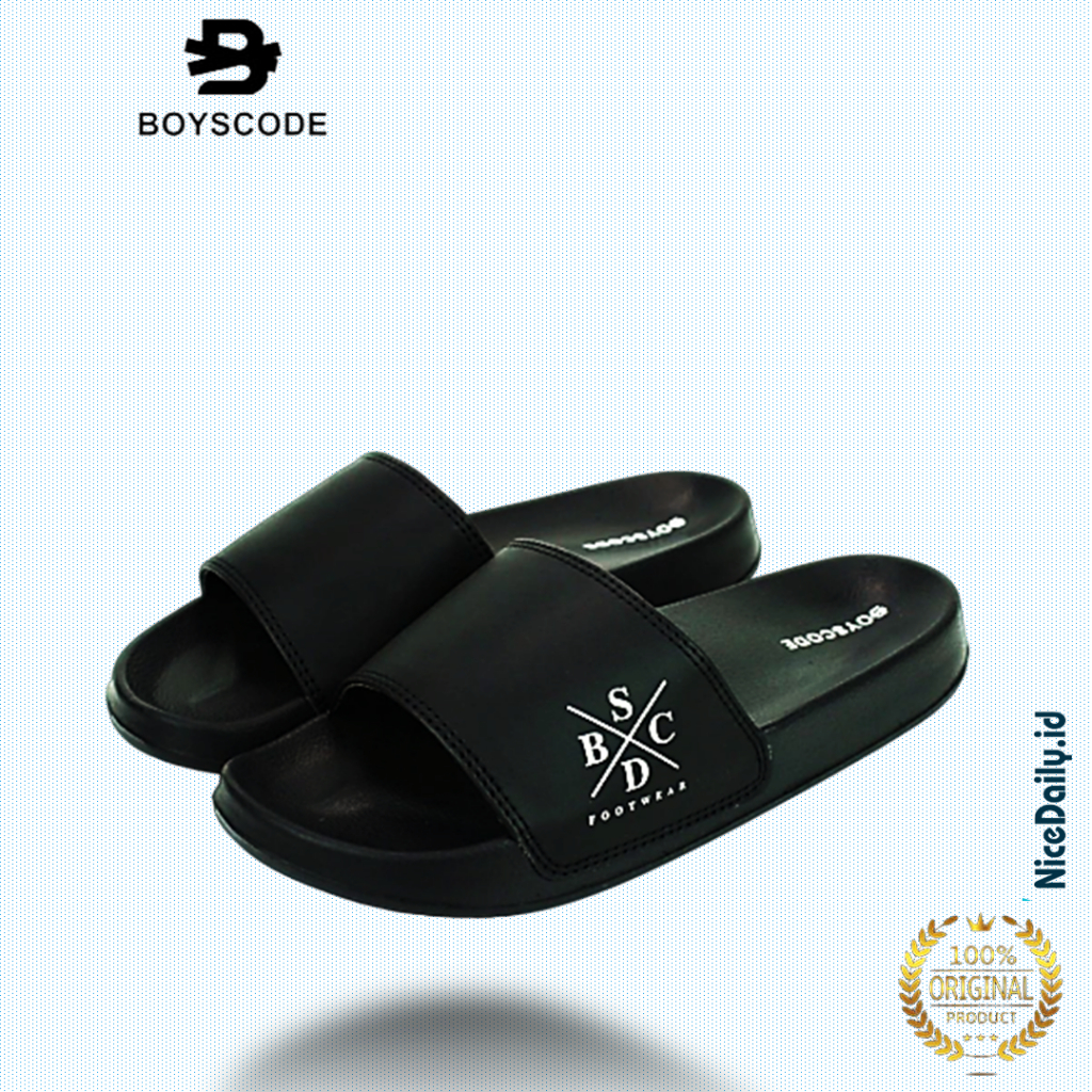 Sandal Selop Pria Original Boyscode Distro Slide Sendal Slip On Sporty Casual Keren Terbaru