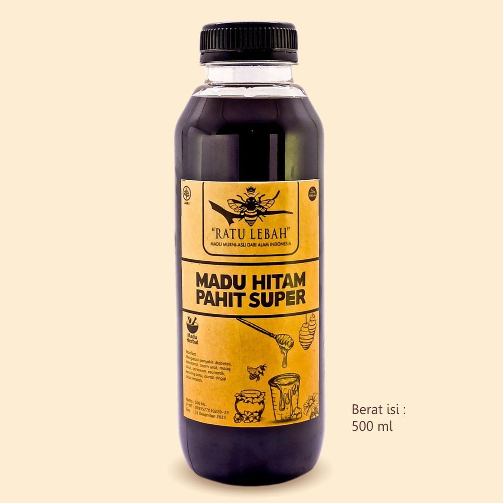 

Madu Hitam Pahit 500 ml Super Ratu Lebah