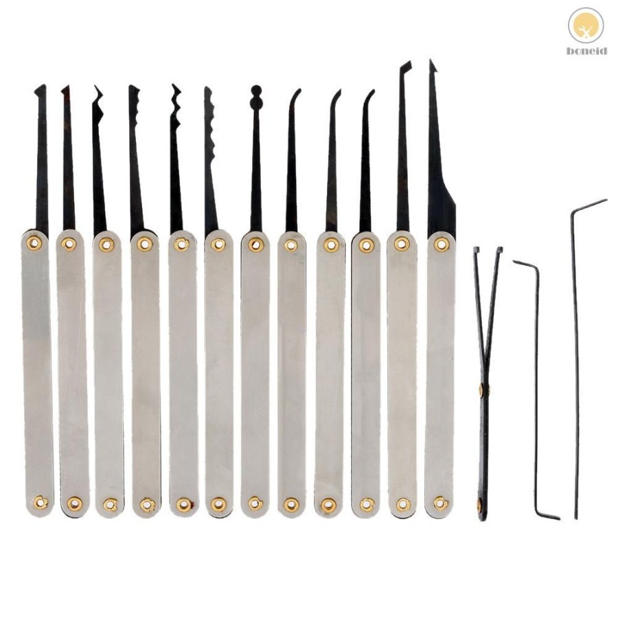 Lock Pick Locksmith Tools Alat Pembuka Gembok Kunci - 15pcs