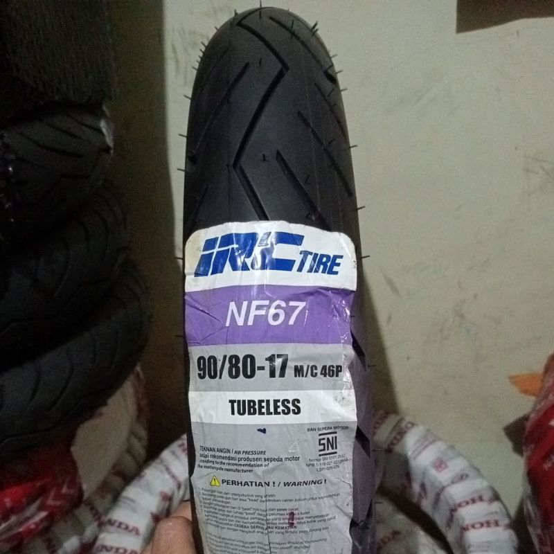 IRC 90/80-17 NF67 BAN LUAR IRC TUBELESS RING 17 NF 67 MOTOR VIXION 90 80-17 TUBLESS