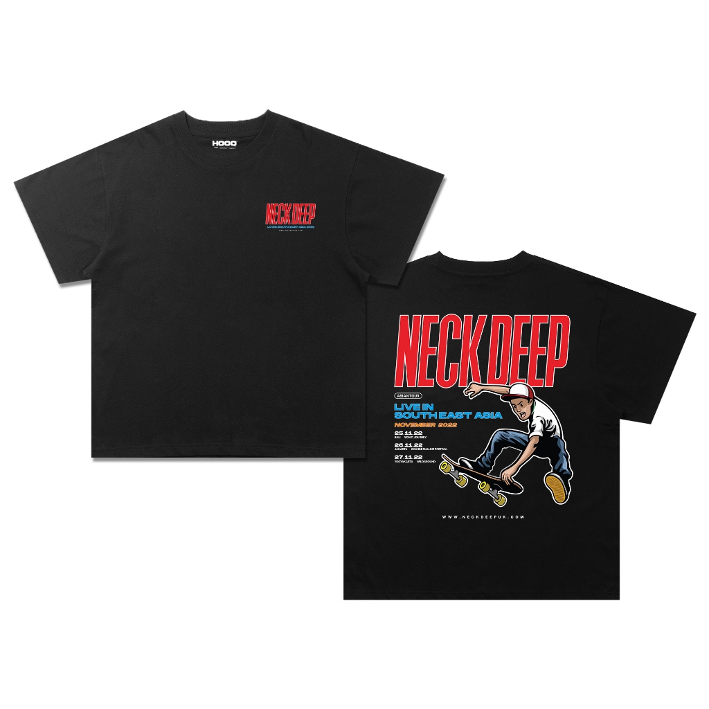 Kaos Band Neck Deep - South East Asia 2022 Tour Indonesia