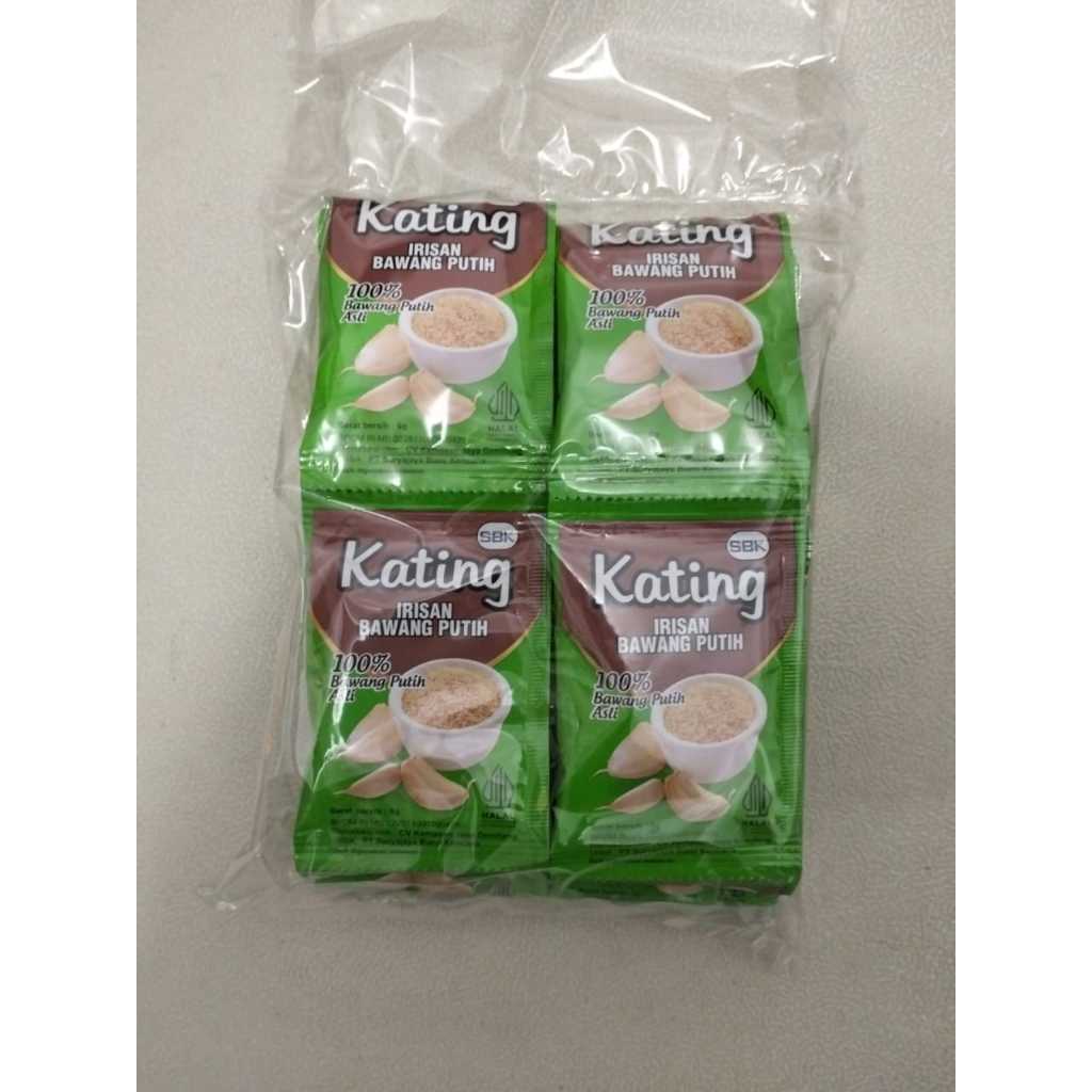

KATING irisan bawang putih bubuk eceran 6 gram (1 pc)