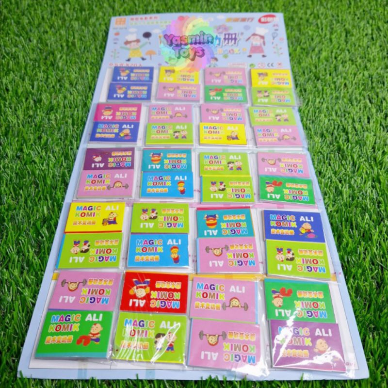 Mainan Komik Ali Lembaran warna warni isi 20pcs