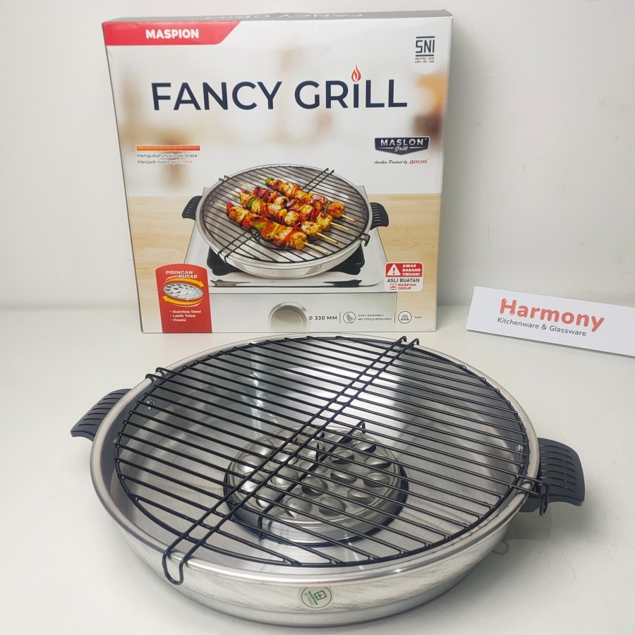 Maspion Fancy Grill 33cm Alat Panggang Daging BBQ Kompor Gas Serbaguna
