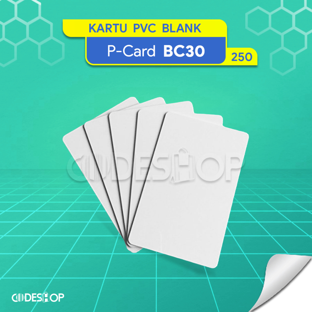 

Kartu PVC Polos PCard BC 30 Printer ID Card Zebra Fargo Hiti Evolis