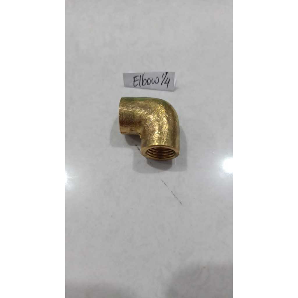 Elbow Drat Dalam Ukuran 1/4 Inch Kuningan
