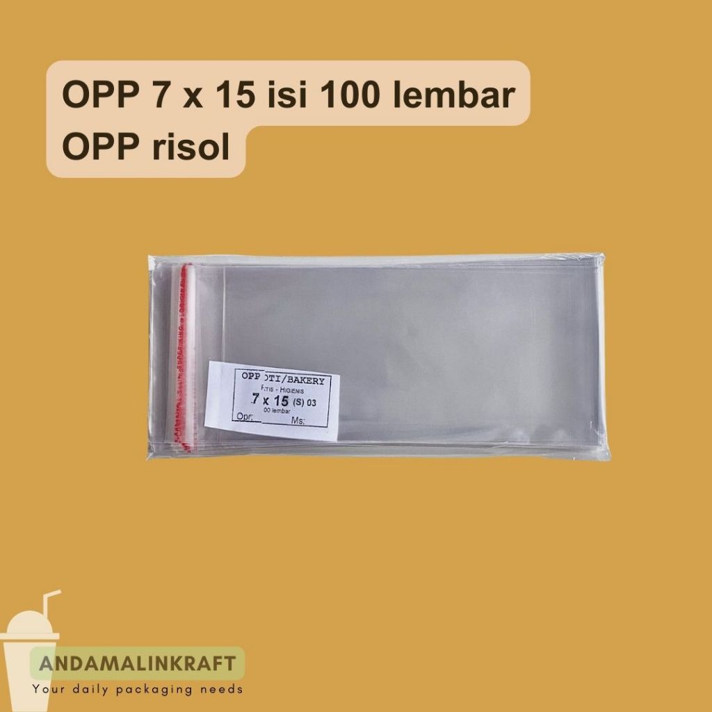 

Plastik OPP / Opp kue / Opp roti / Opp risol isi 100 lembar