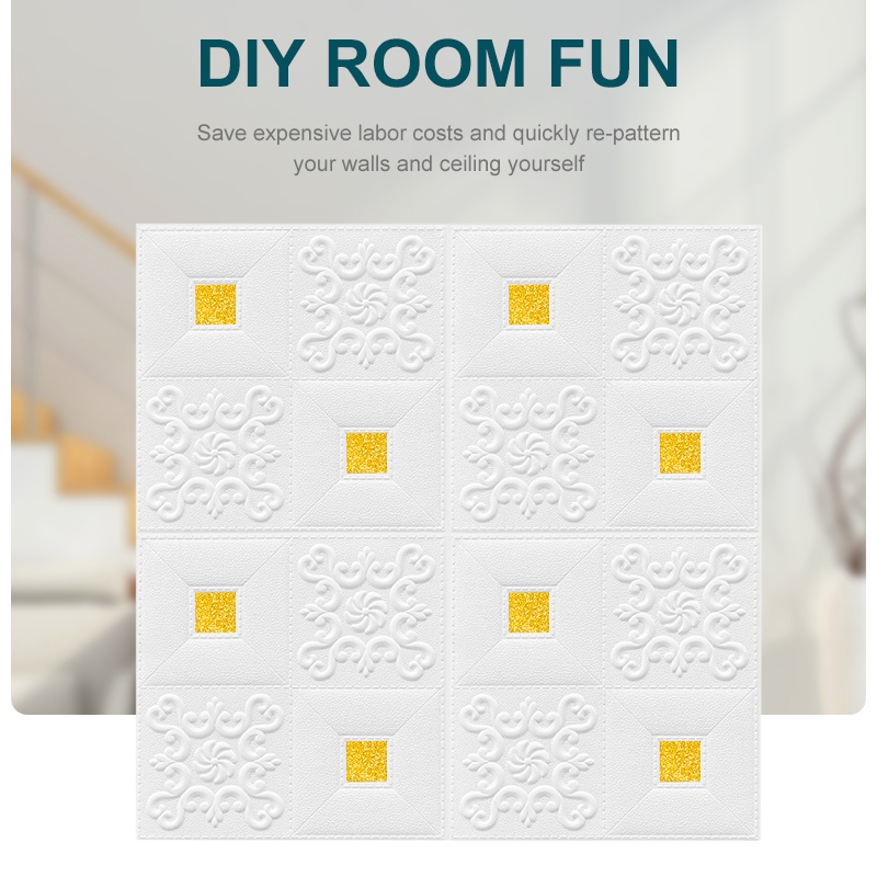 Wallpaper Bata 3D Dekorasi Rumah Stiker List Dinding Wallpaper Atap Plafon