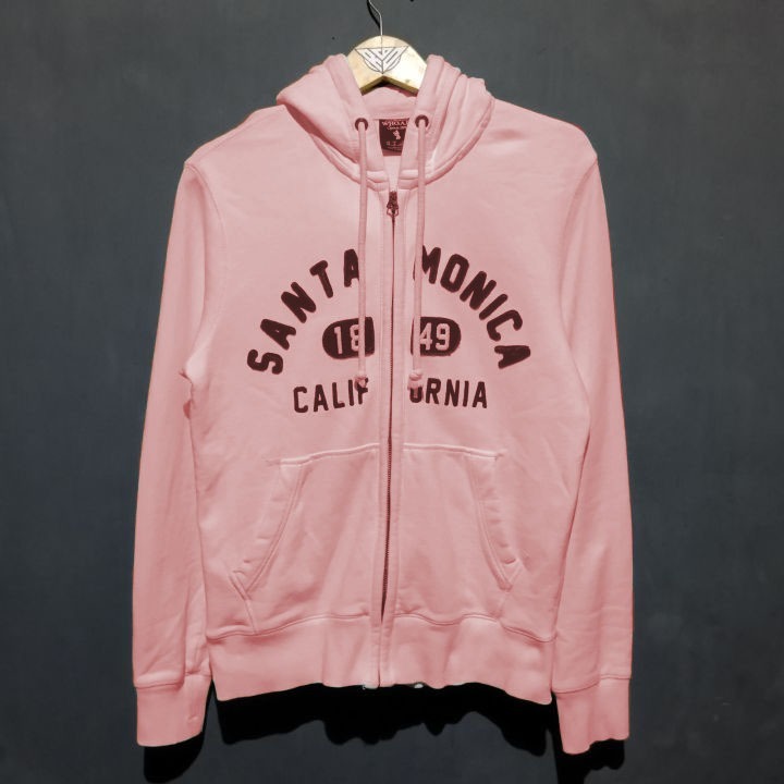 Jaket Hoodie WHO AU California Texs Santa Monica Pink Pria Wanita Premium High