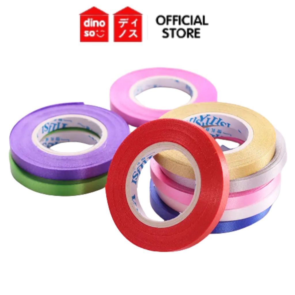 

DINOSO Pita Balon Kecil Ukuran 5 Meter Warna Warni Pita Balon Ribbon 1pcs Dekorasi Ulang Tahun