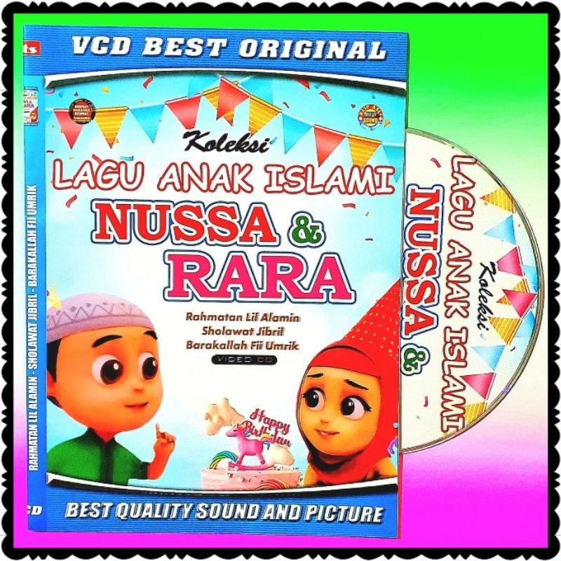 KASET VCD LAGU RELIGI ANAK ANAK SOUNTRACK NUSSA RARA-KASET DVD LAGU ANAK ISLAMI-DVD LAGU ANAK ISLAMI