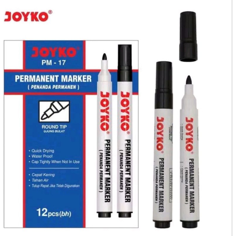 

Spidol Permanent Marker JOYKO PM-17 & Tipe G-12 HITAM