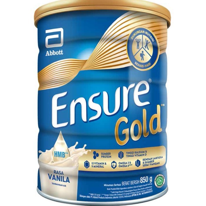 

SUSU ENSURE GOLD RASA VANILA 850 GRAM MEMENUHI NUTRISI UNTUK DEWASA