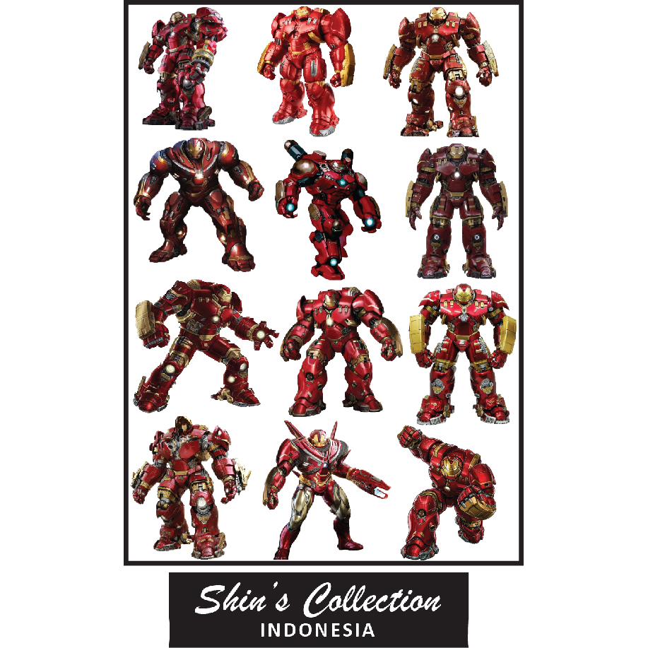 

Sticker stiker murah anti air transparan Iron Hulk Buster Marvel 1 pc