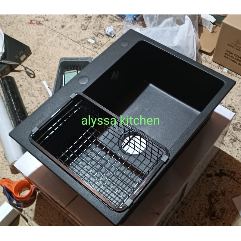 Kitchen sink granite ONAN 6146 Hitam/ Kitchen sink granite 6146 ONAN